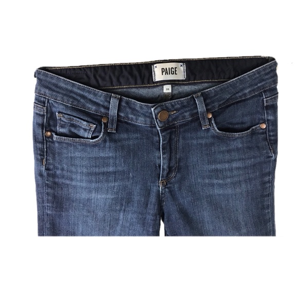 Paige Skyline Ankle PEG Medium Wash Jeans - Picture 3 of 8